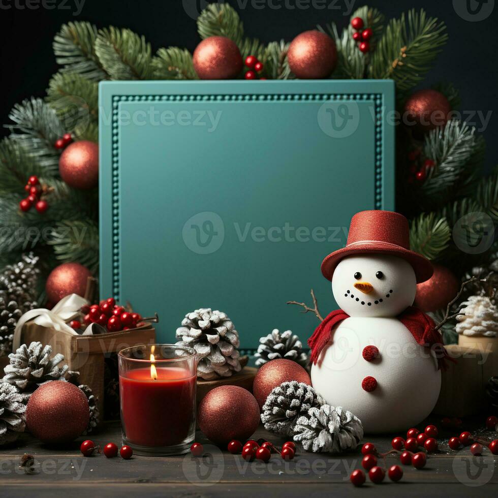 Illustration of Christmas background, AI Generated photo