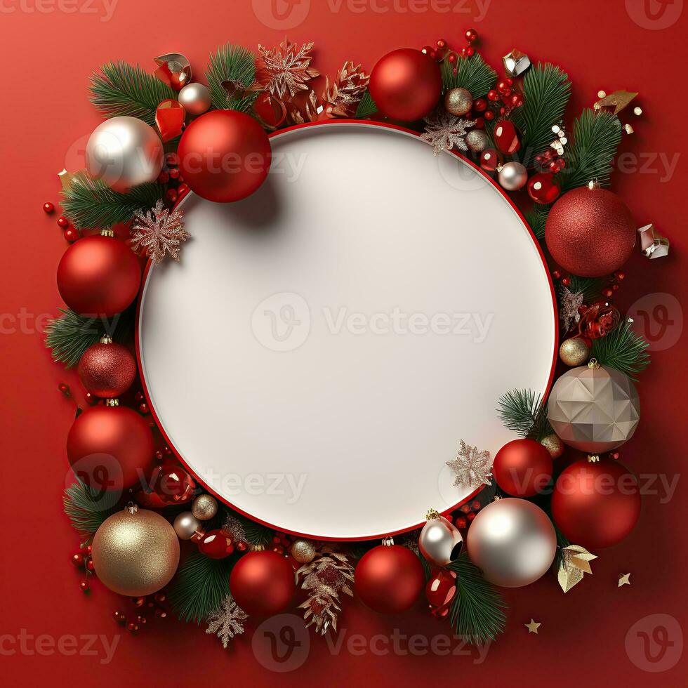 Illustration of Christmas background, AI Generated photo