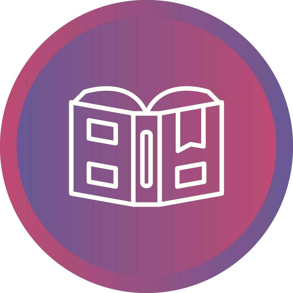 abierto libro con marcador vector icono