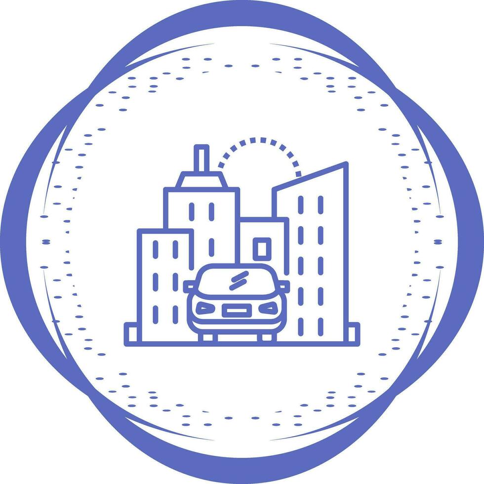 Car in city Vector Icon