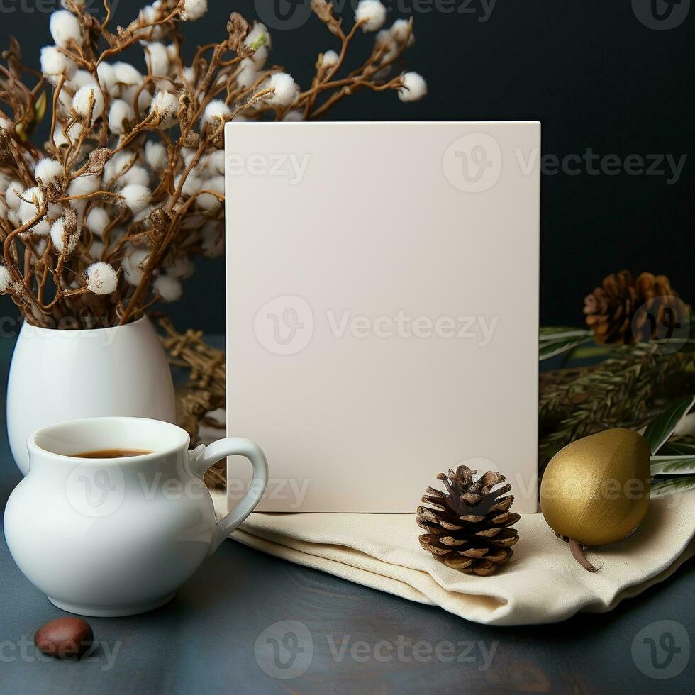 Illustration of Christmas background, AI Generated photo