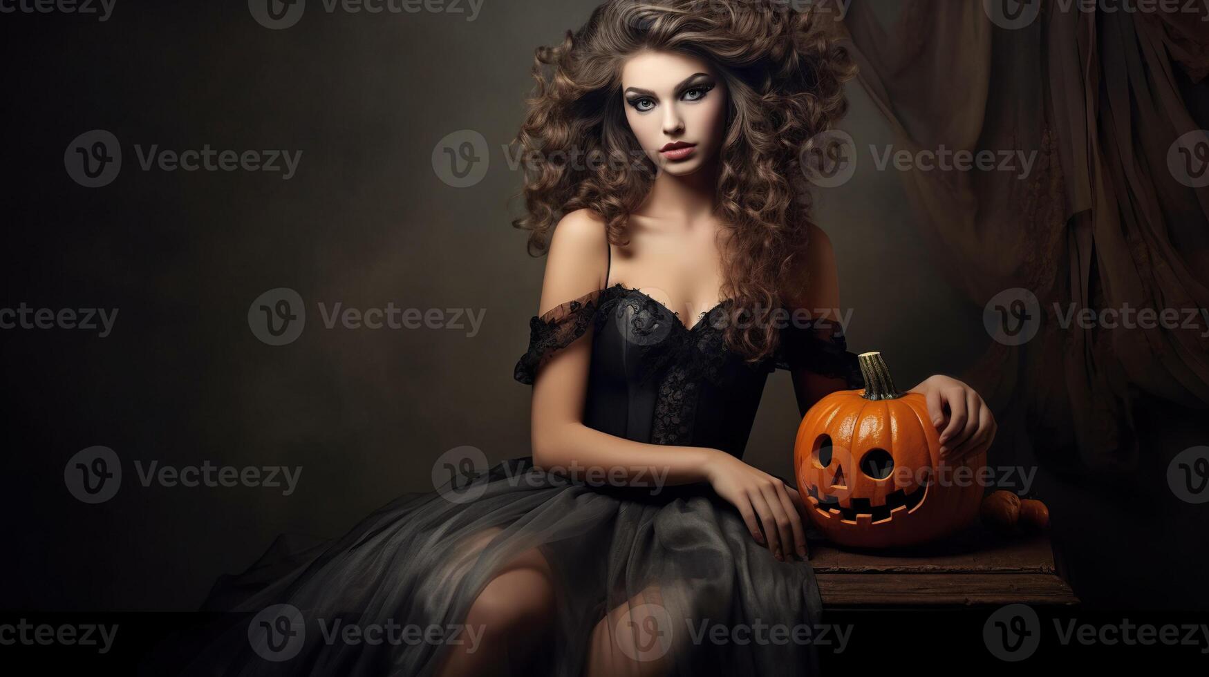 Illustration of a Halloween fashion,  AI Generated photo