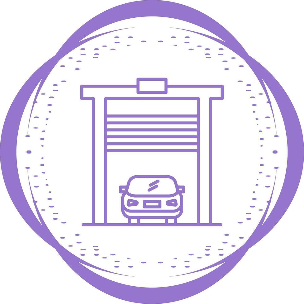 Car in garage Vector Icon