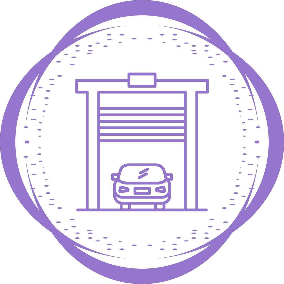 Car in garage Vector Icon