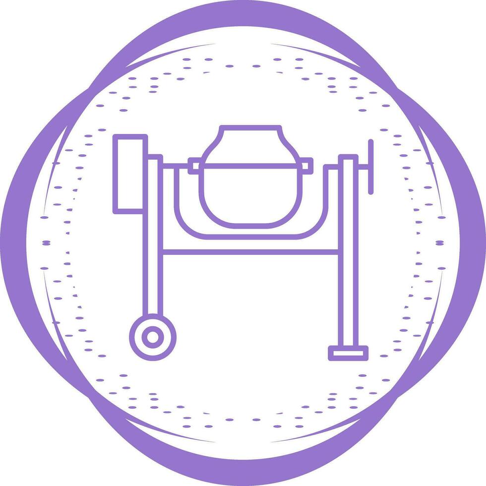 Cement Mixing Vector Icon