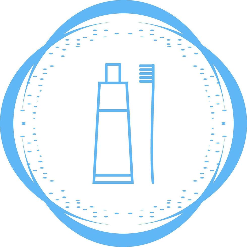 Toothbrush and Toothpaste Vector Icon