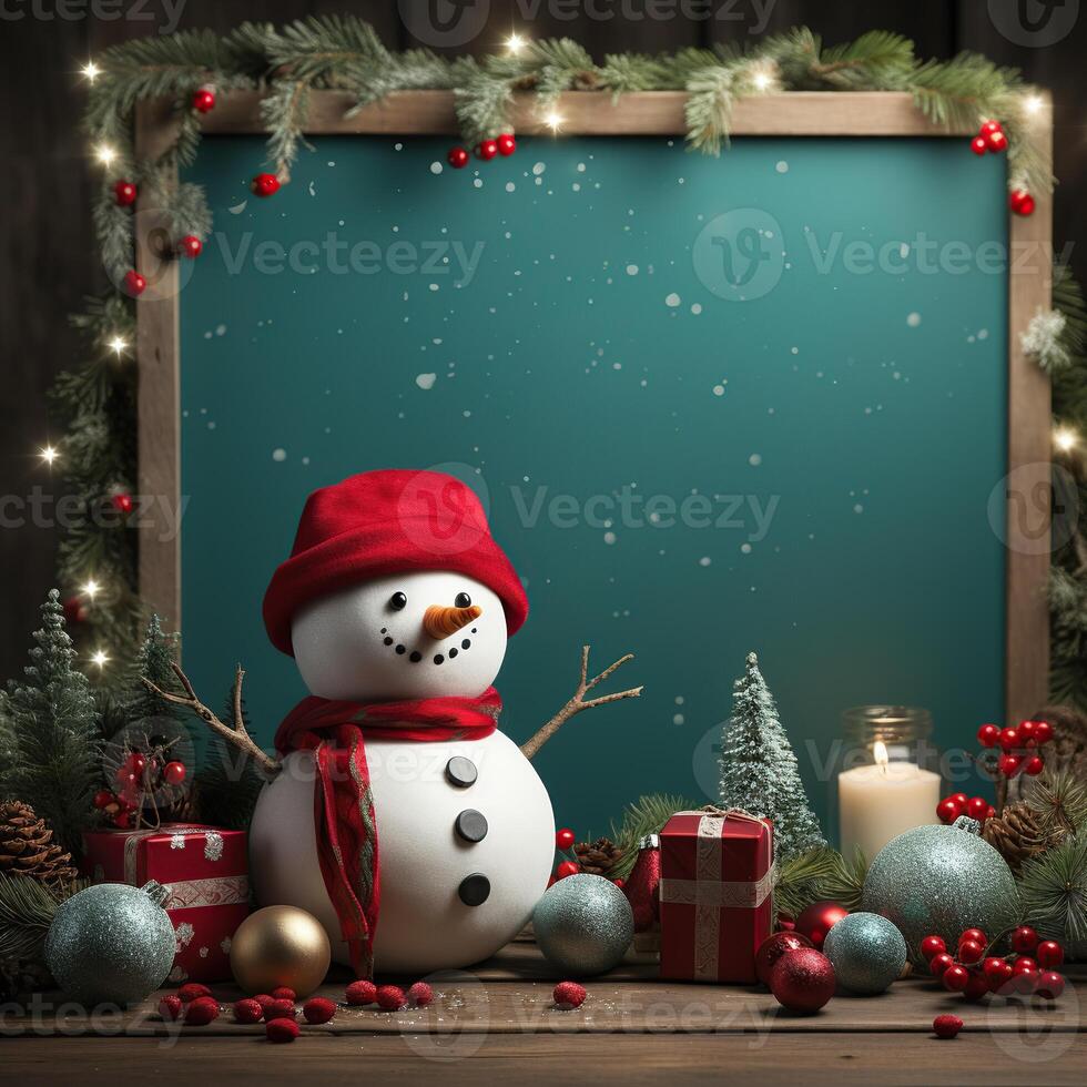 Illustration of Christmas background, AI Generated photo