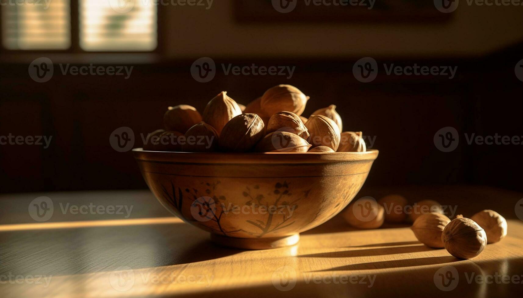 healthy eating a bowl of varied nut collection generated by AI photo