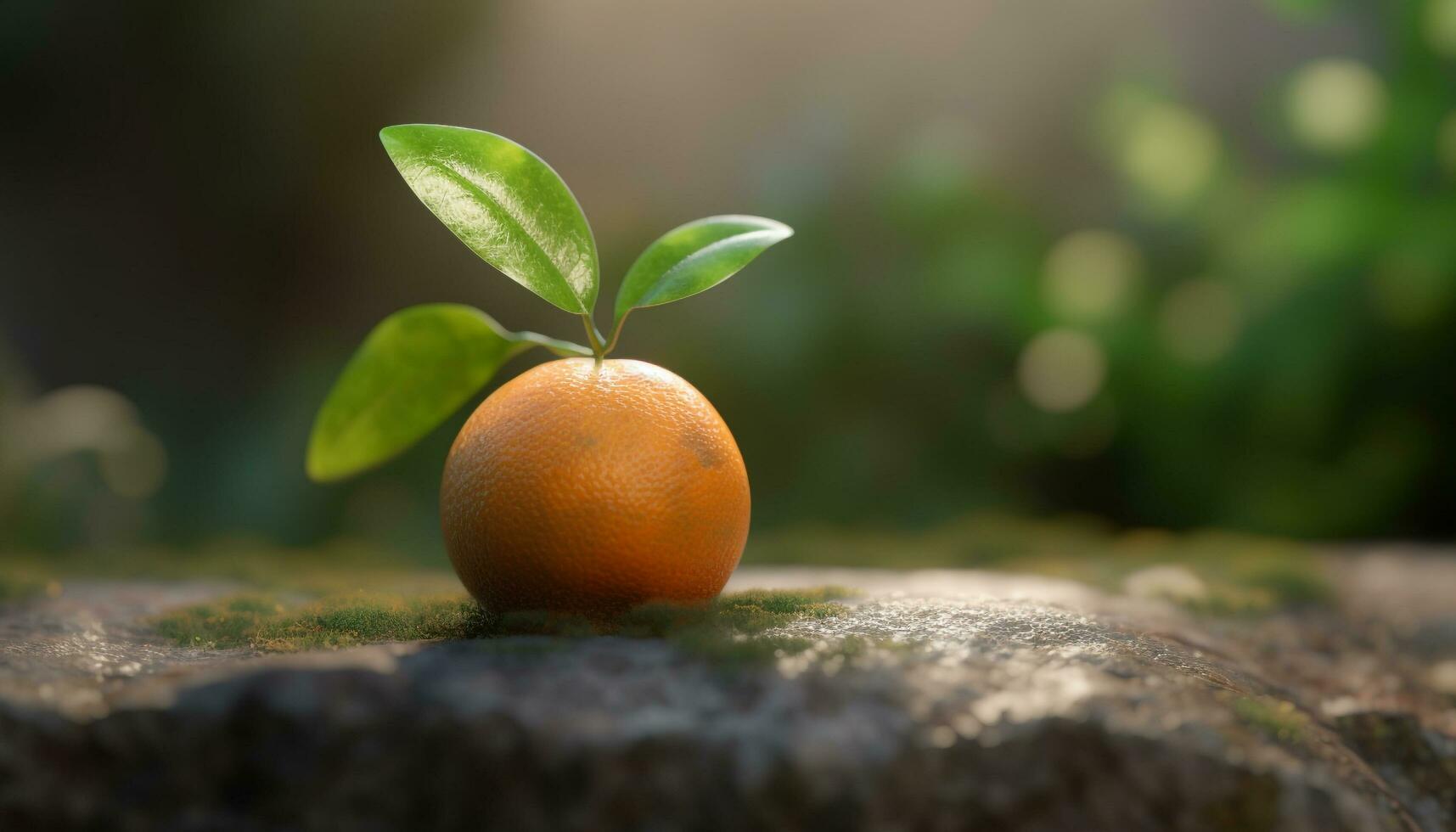 Freshness fruit with leaf, green color, food, citrus fruit, summer, organic, ripe generated by AI photo