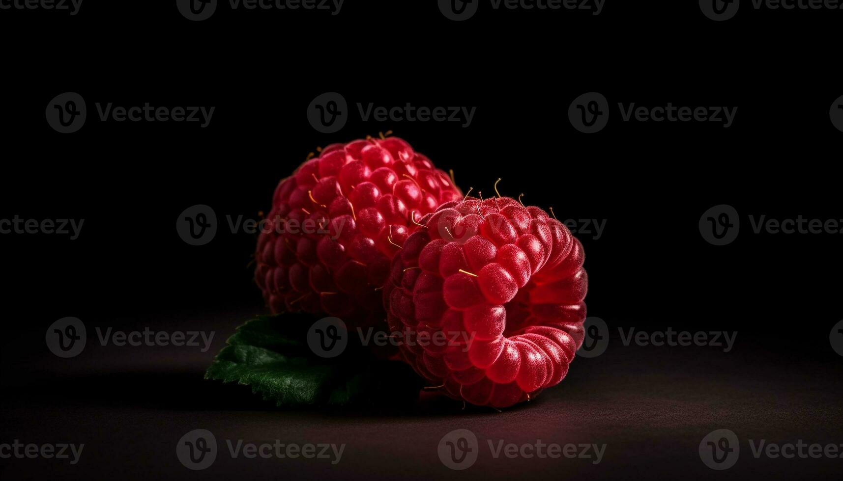 Raspberry fruit, freshness, nature, ripe leaf, berry fruit, healthy eating generated by AI photo