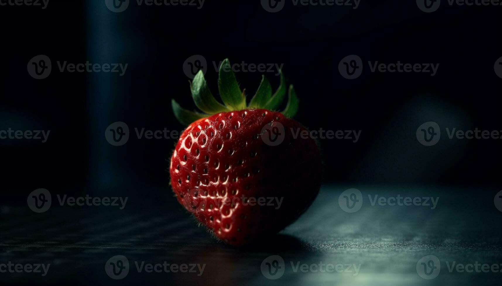 Freshness of ripe strawberry, a healthy, juicy, organic dessert generated by AI photo