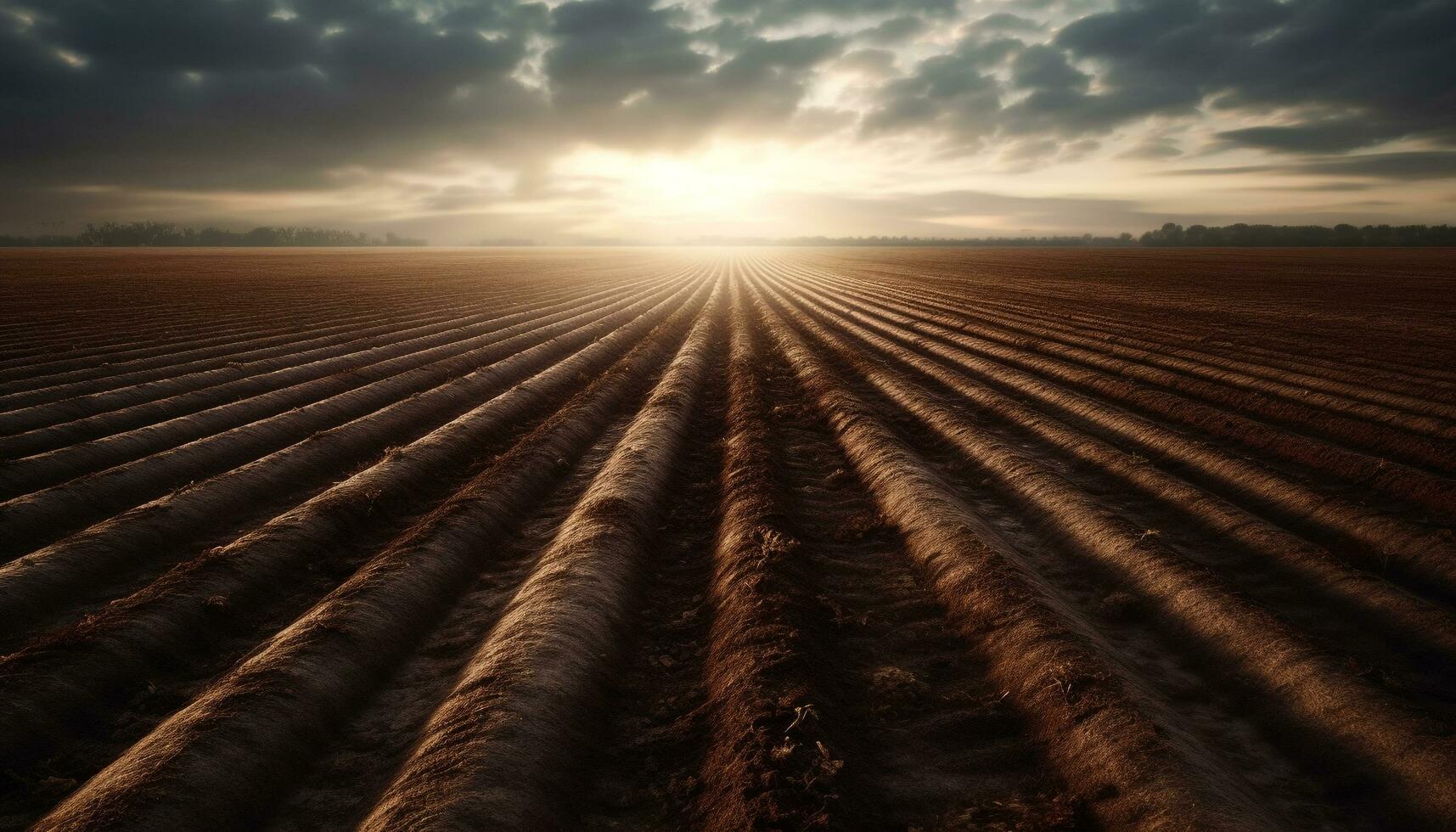 Sun kissed wheat fields ripe for harvesting generated by AI photo