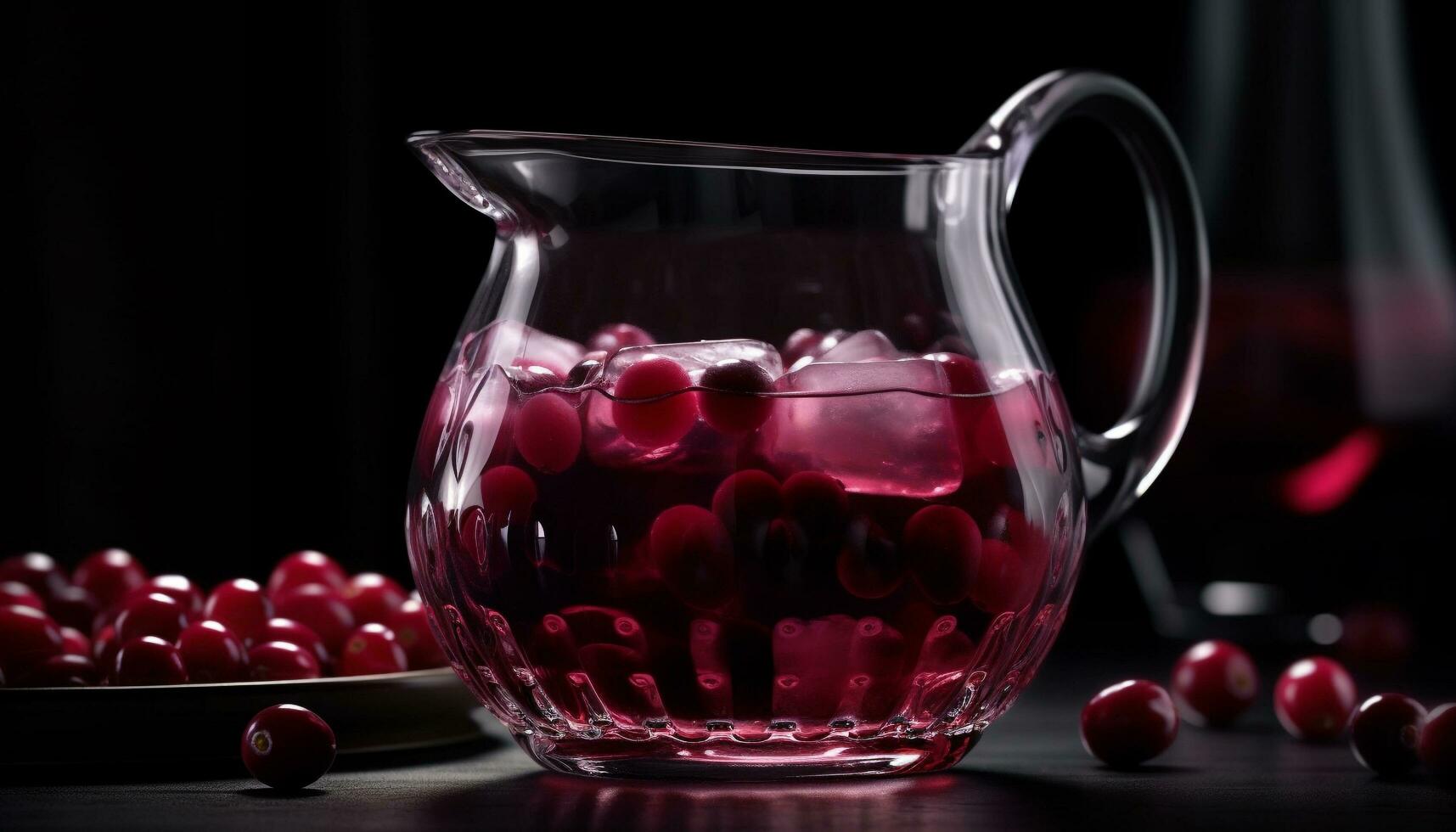 Summer refreshment Berry cocktail in organic glass generated by AI photo
