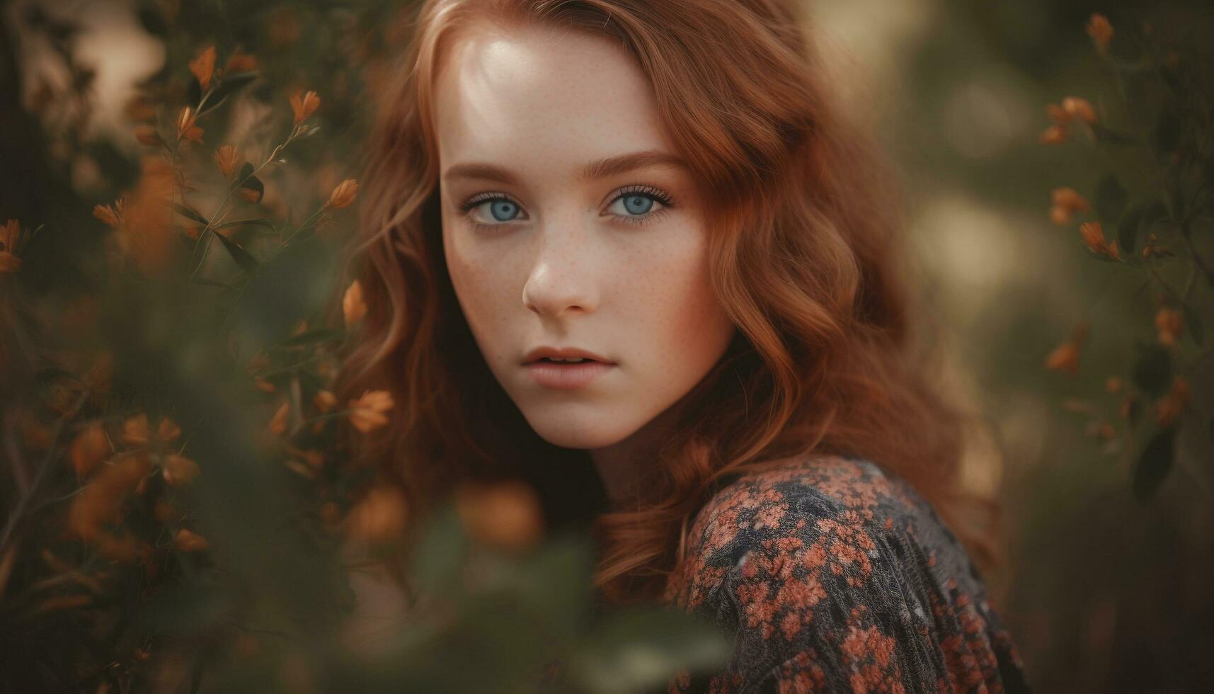 Beautiful young women smiling in nature elegance generated by AI photo