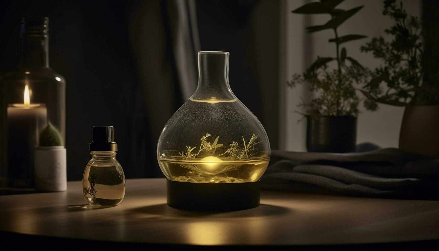 Luxury candlelight spa treatment for ultimate relaxation generated by AI photo