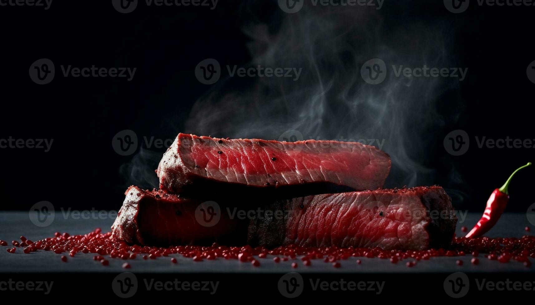 Grilled sirloin steak, juicy and flavorful meal generated by AI photo