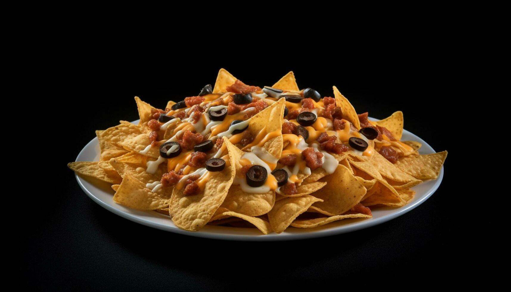 A gourmet taco plate with fresh guacamole generated by AI photo