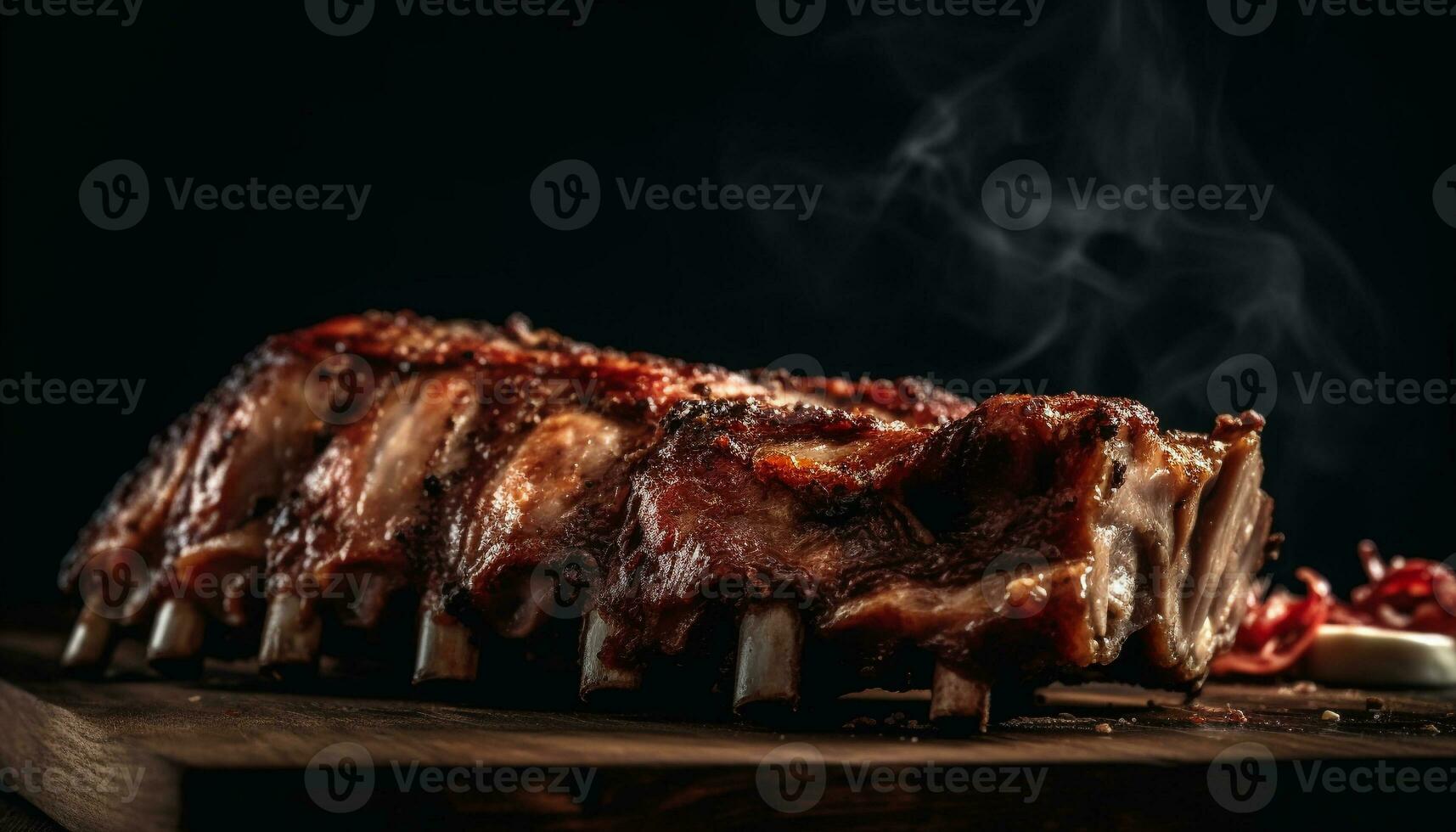 jugoso, A la parrilla carne Listo a comer ahora generado por ai foto