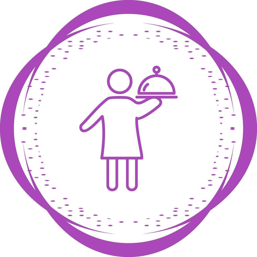Man Serving Food Vector Icon