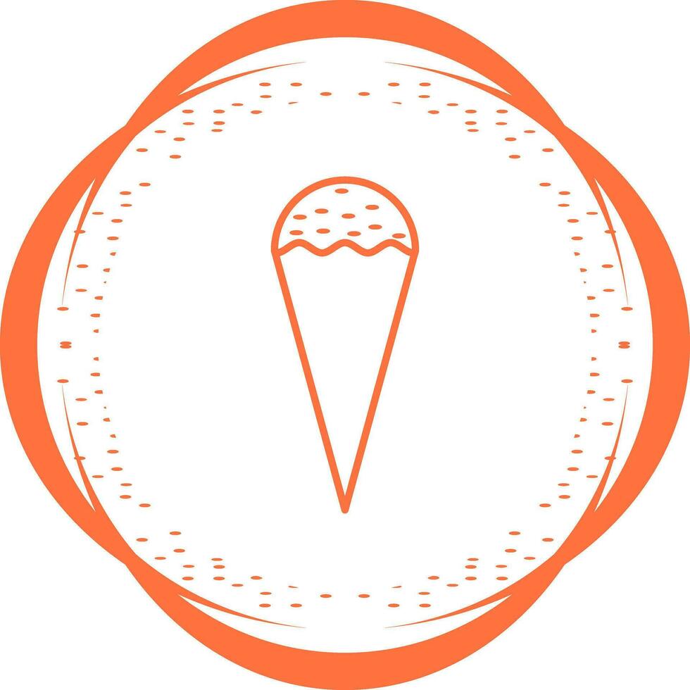 icono de vector de helado de cono