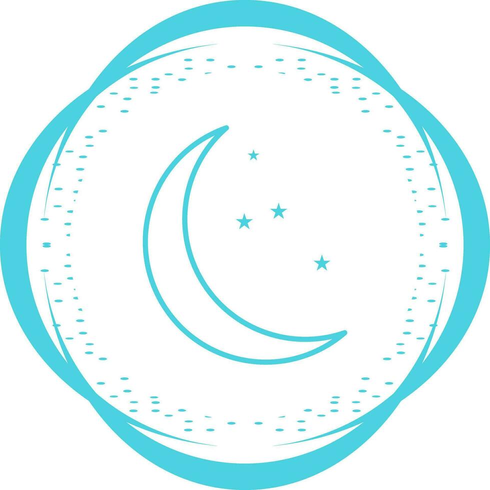 Moon and Stars Vector Icon