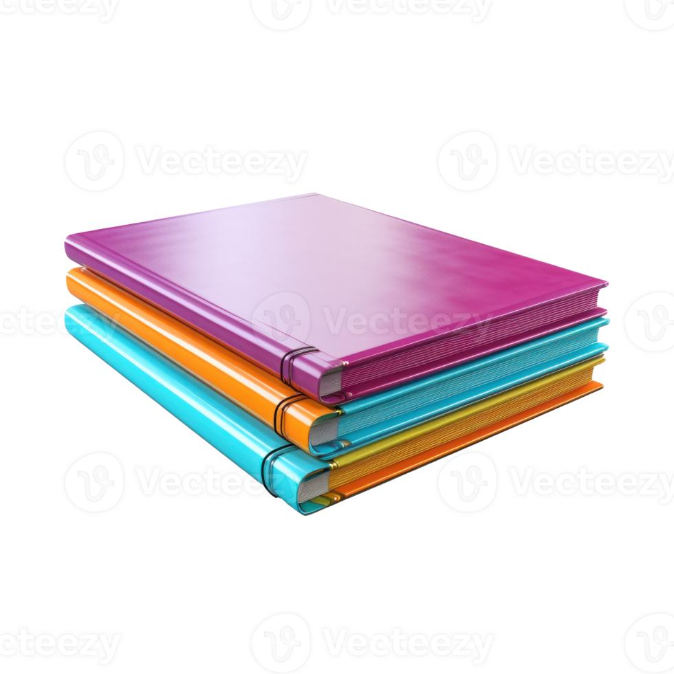 Colorful books isolated. Illustration AI Generative png