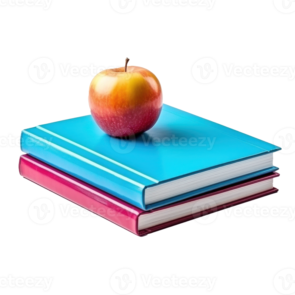 Colorful books isolated. Illustration AI Generative png