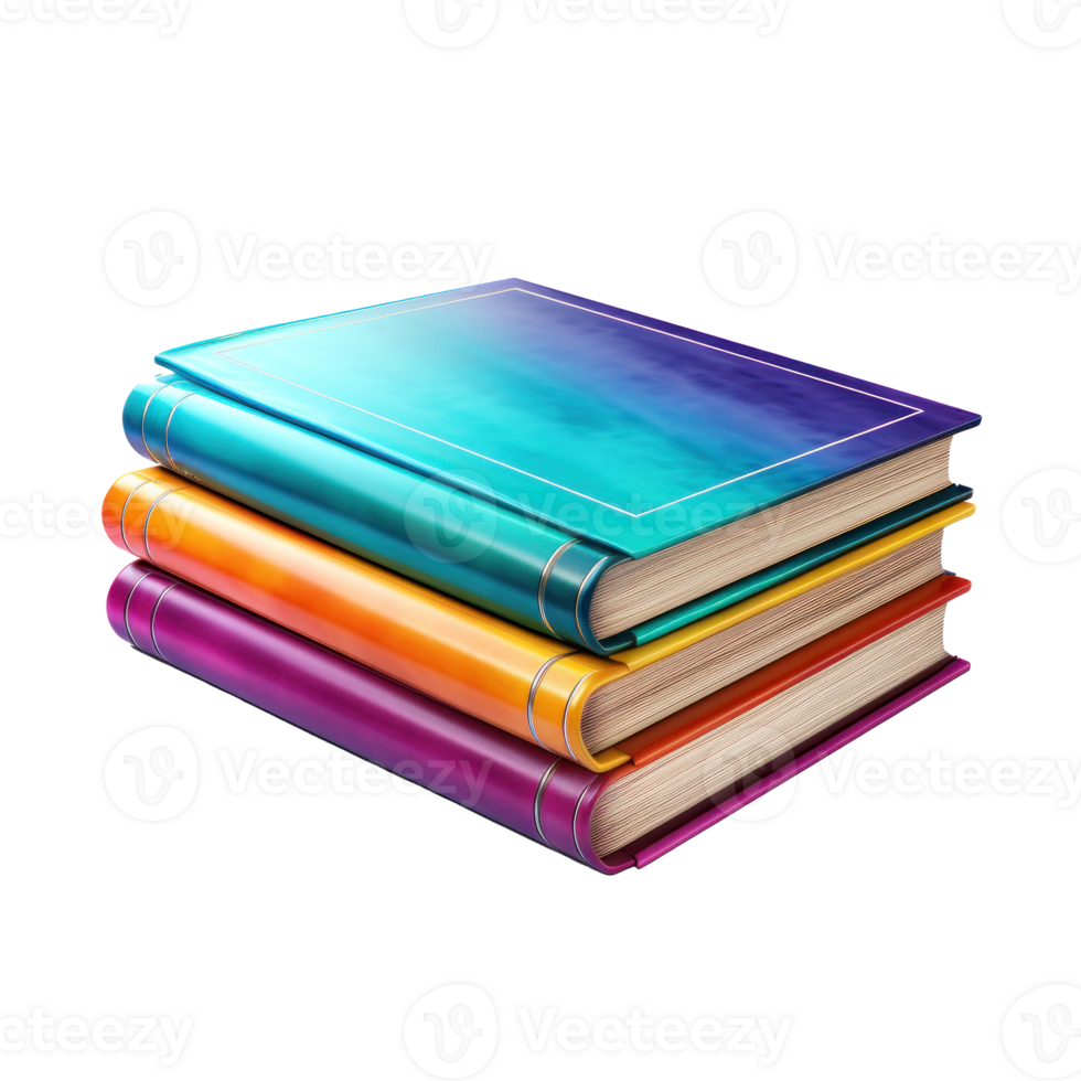 Colorful books isolated. Illustration AI Generative png