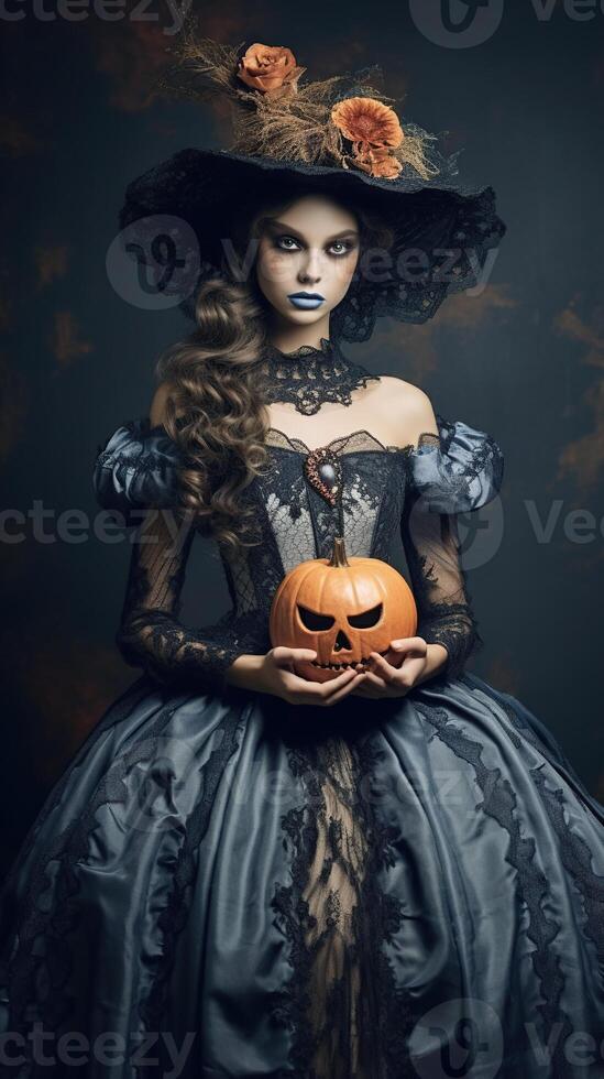 Illustration of a Halloween fashion,  AI Generated photo