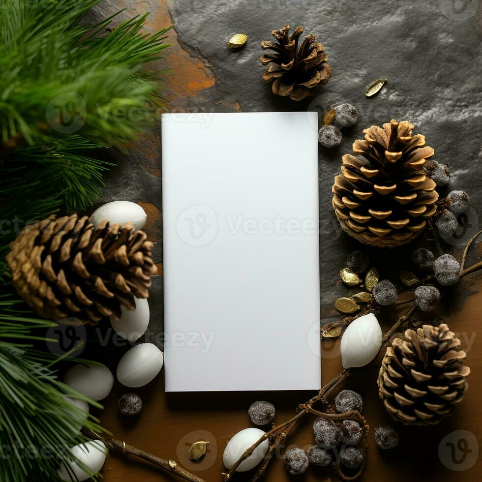 Illustration of Christmas background, AI Generated photo