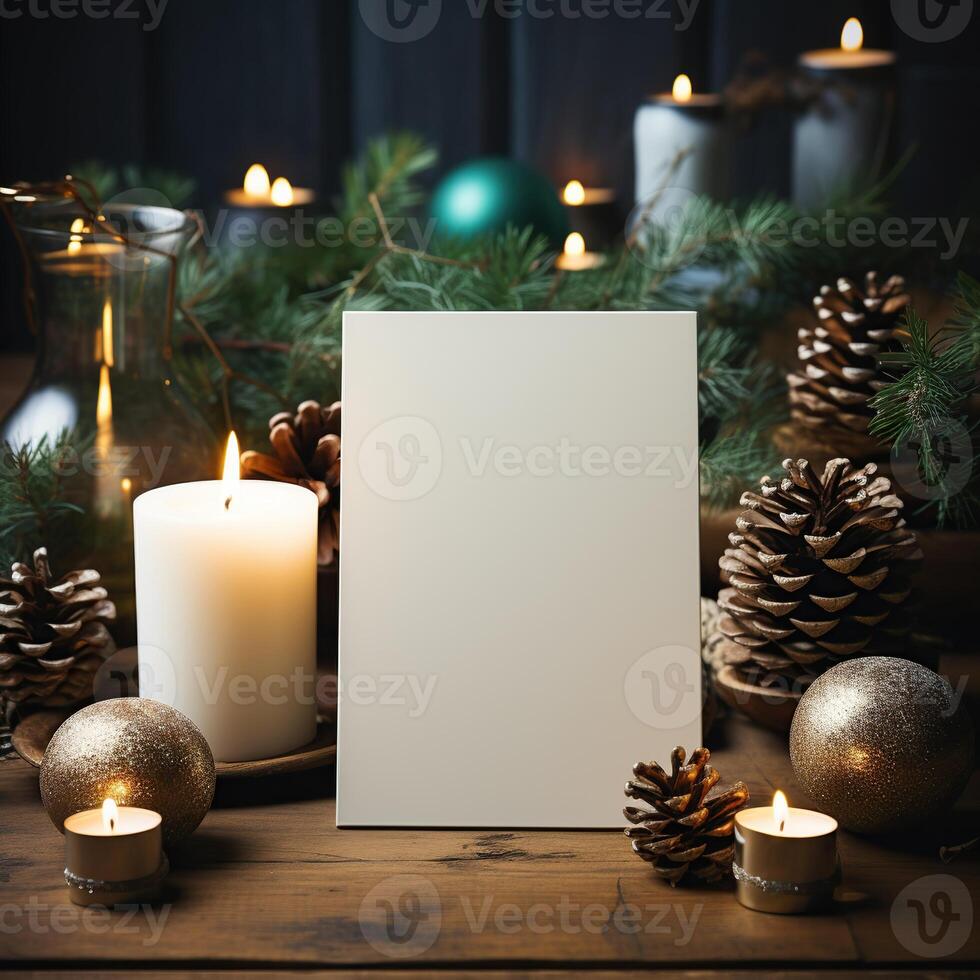 Illustration of Christmas background, AI Generated photo