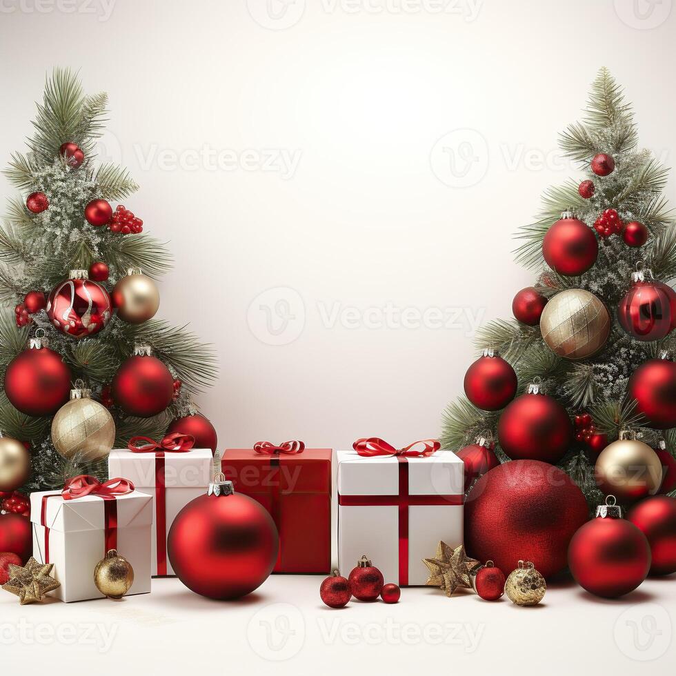 Illustration of Christmas background, AI Generated photo