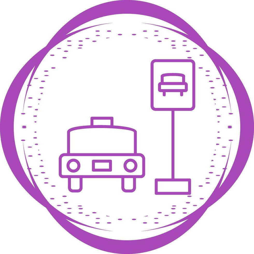 Taxi Stand Vector Icon