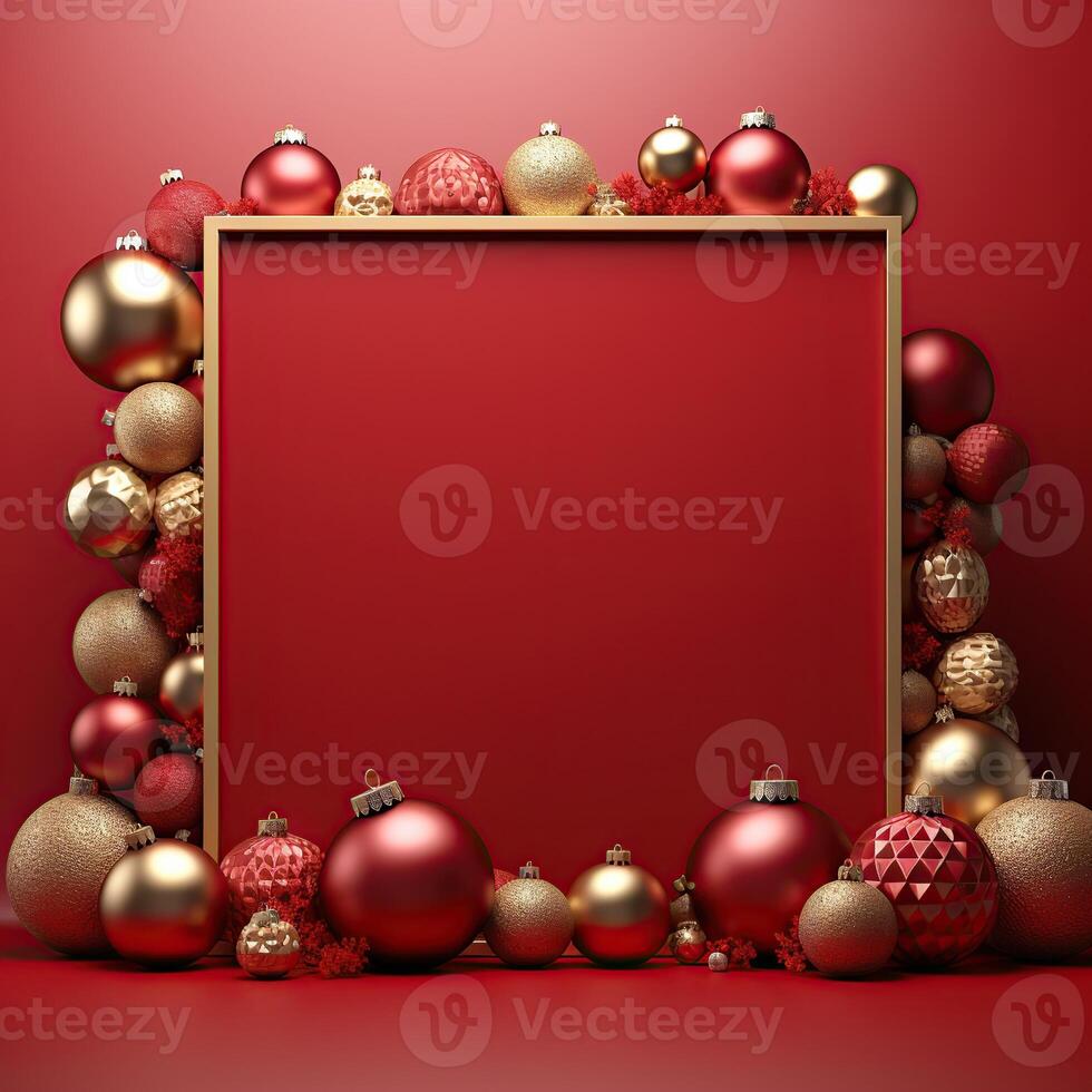 Illustration of Christmas background, AI Generated photo