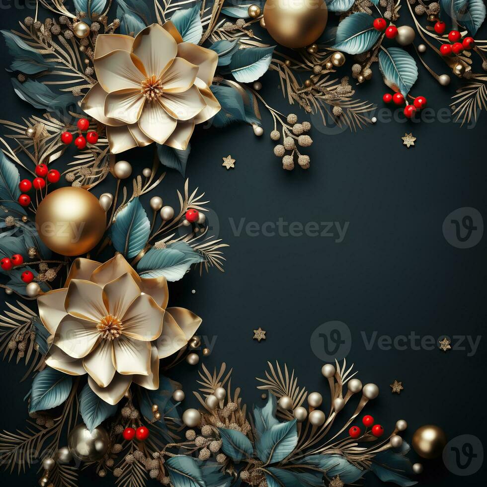 Illustration of Christmas background, AI Generated photo
