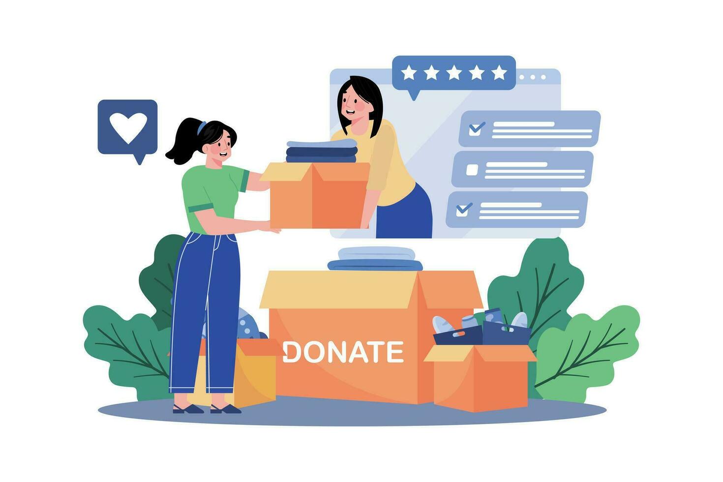Non-profit organizations gather public opinions. vector