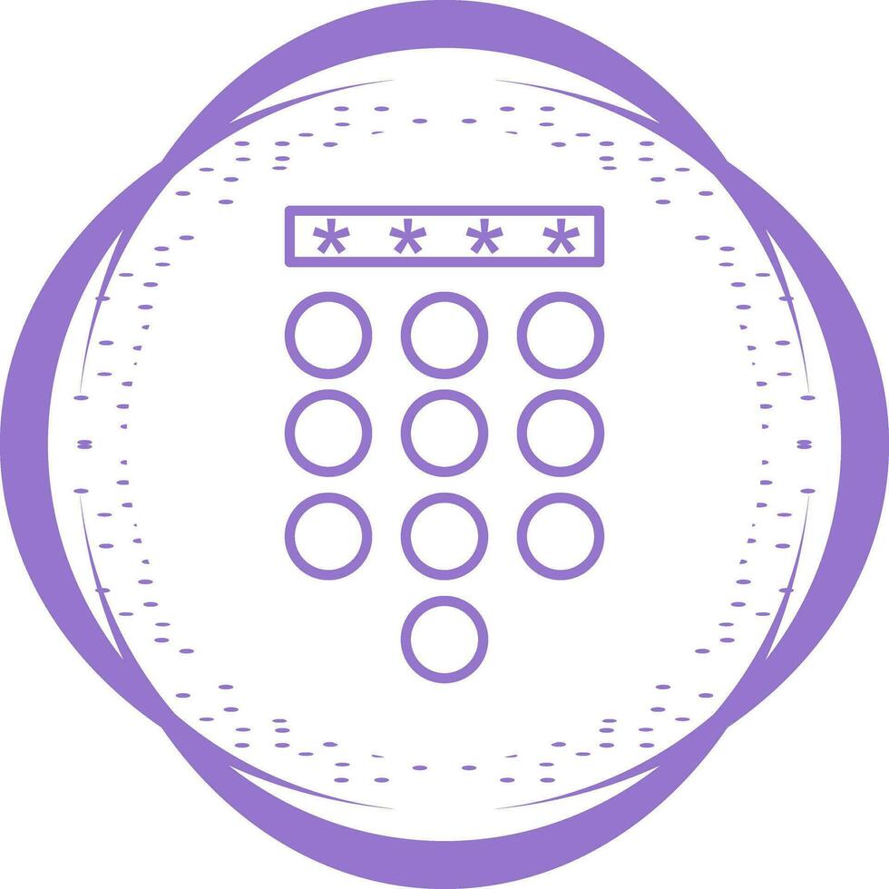 Passcode Lock Vector Icon