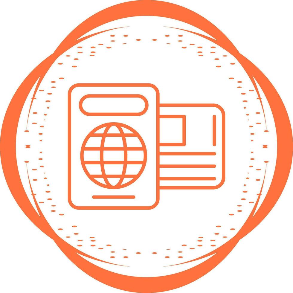 icono de vector de pasaporte