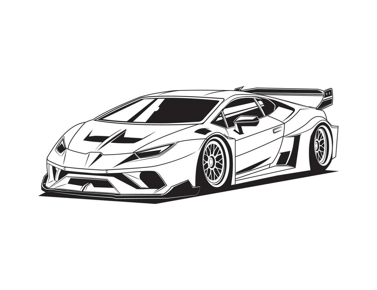 super car coloring page vector for vehicle illustration graphic