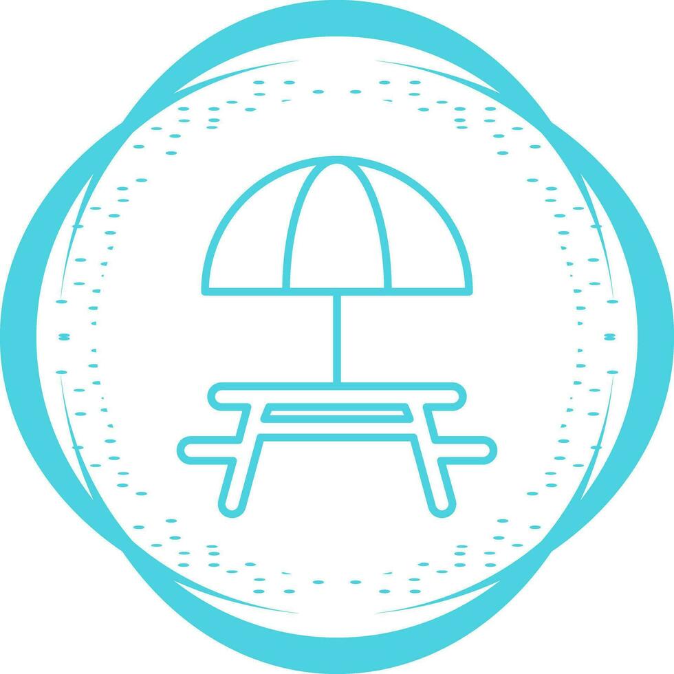 icono de vector de mesa de camping