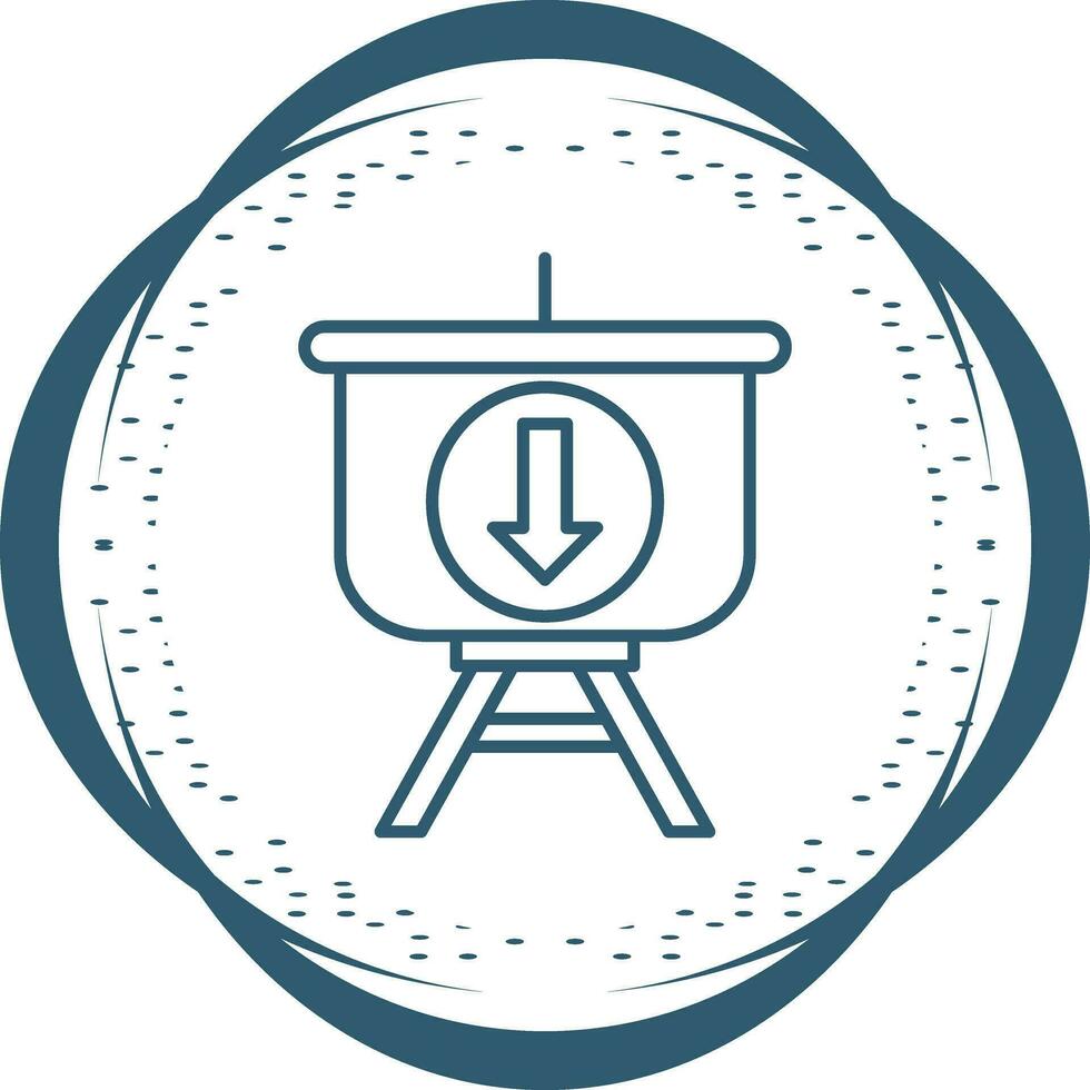 Downloading Presentation Vector Icon