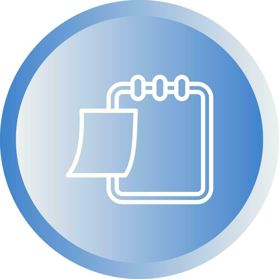 Writing pad with sticky no Vector Icon