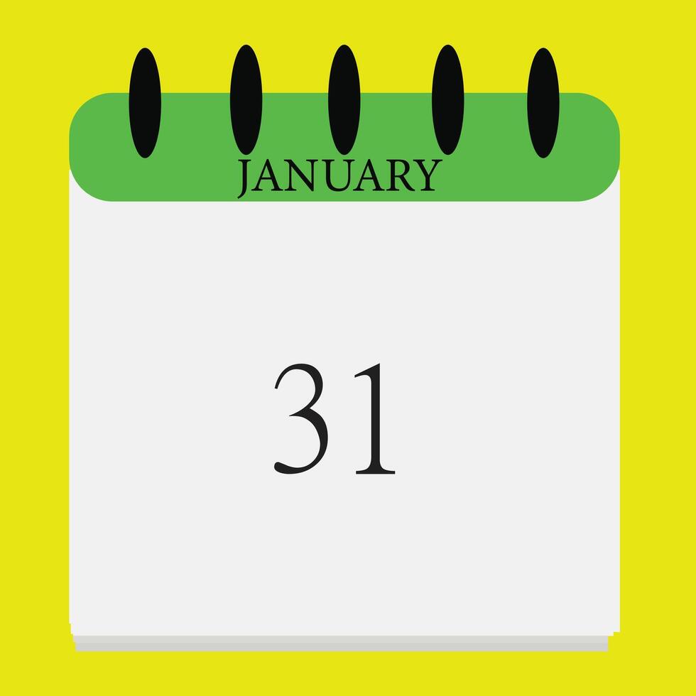 January 31 Calendar Daily Icon, Date, Month 26360518 Vector Art at Vecteezy