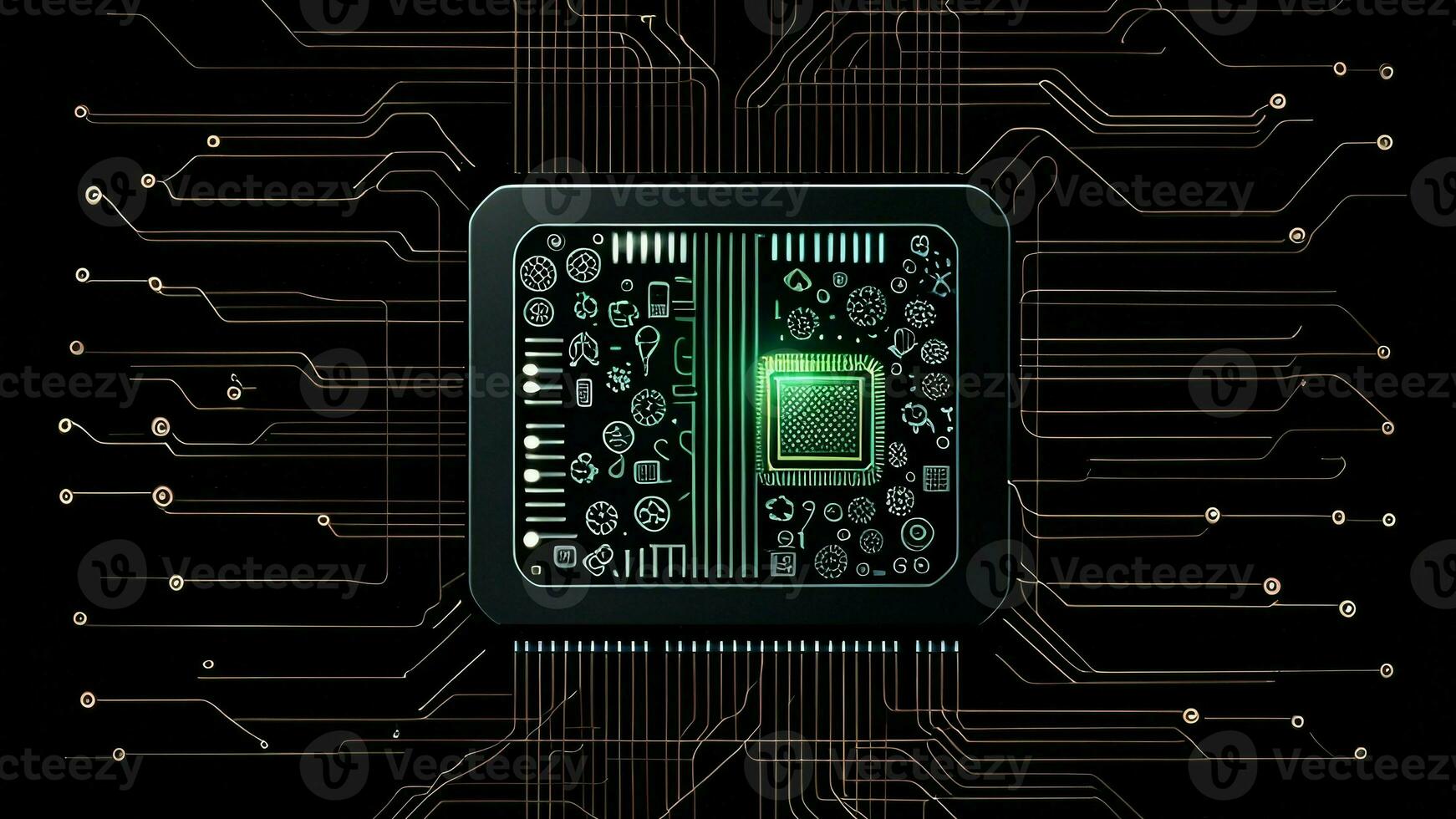 artificial intelligence technology processor computer illustration photo
