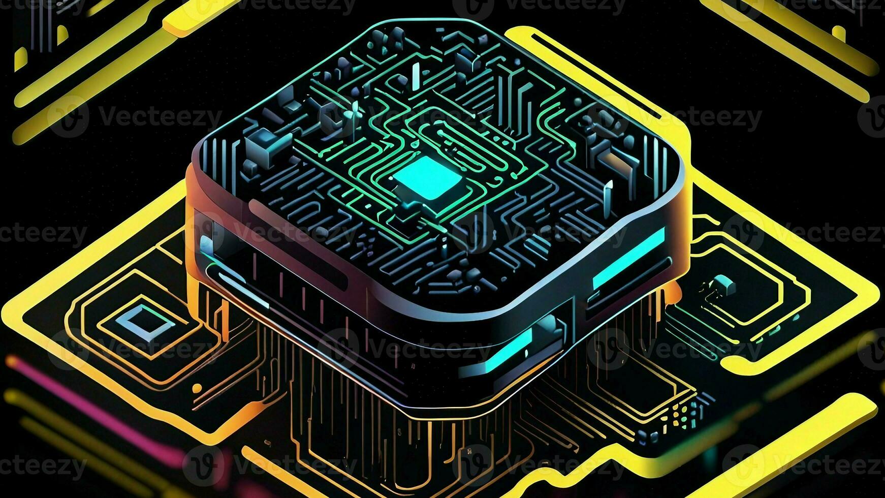 artificial intelligence technology processor computer illustration photo