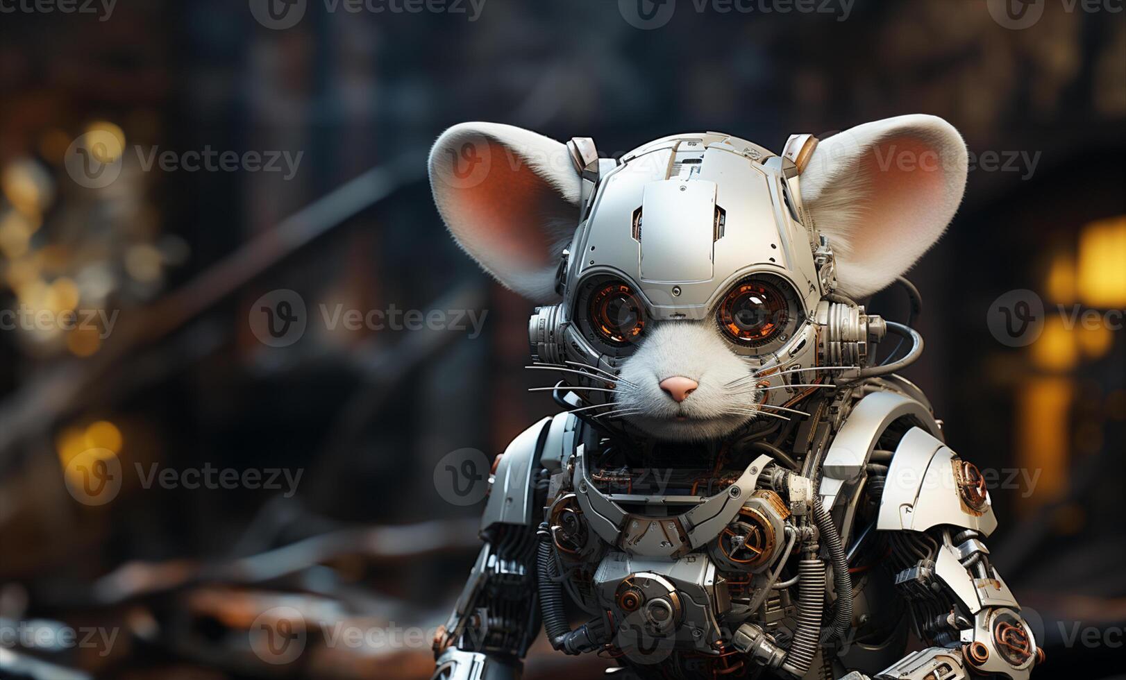 robot mouse futuristic. photo