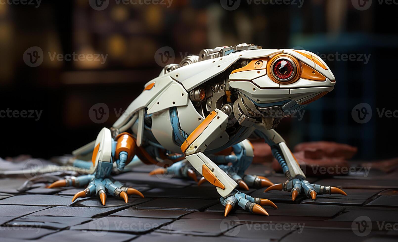 robot lizard futuristic. photo
