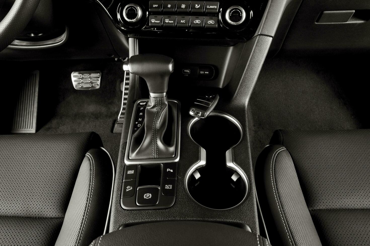 Inside a prestigious car with a luxury concept photo