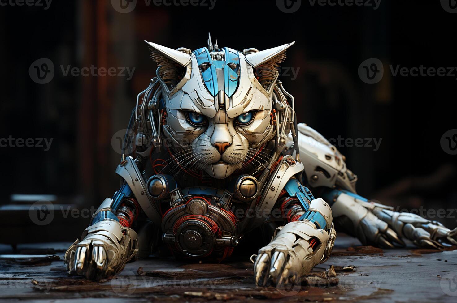 robot cat futuristic. photo