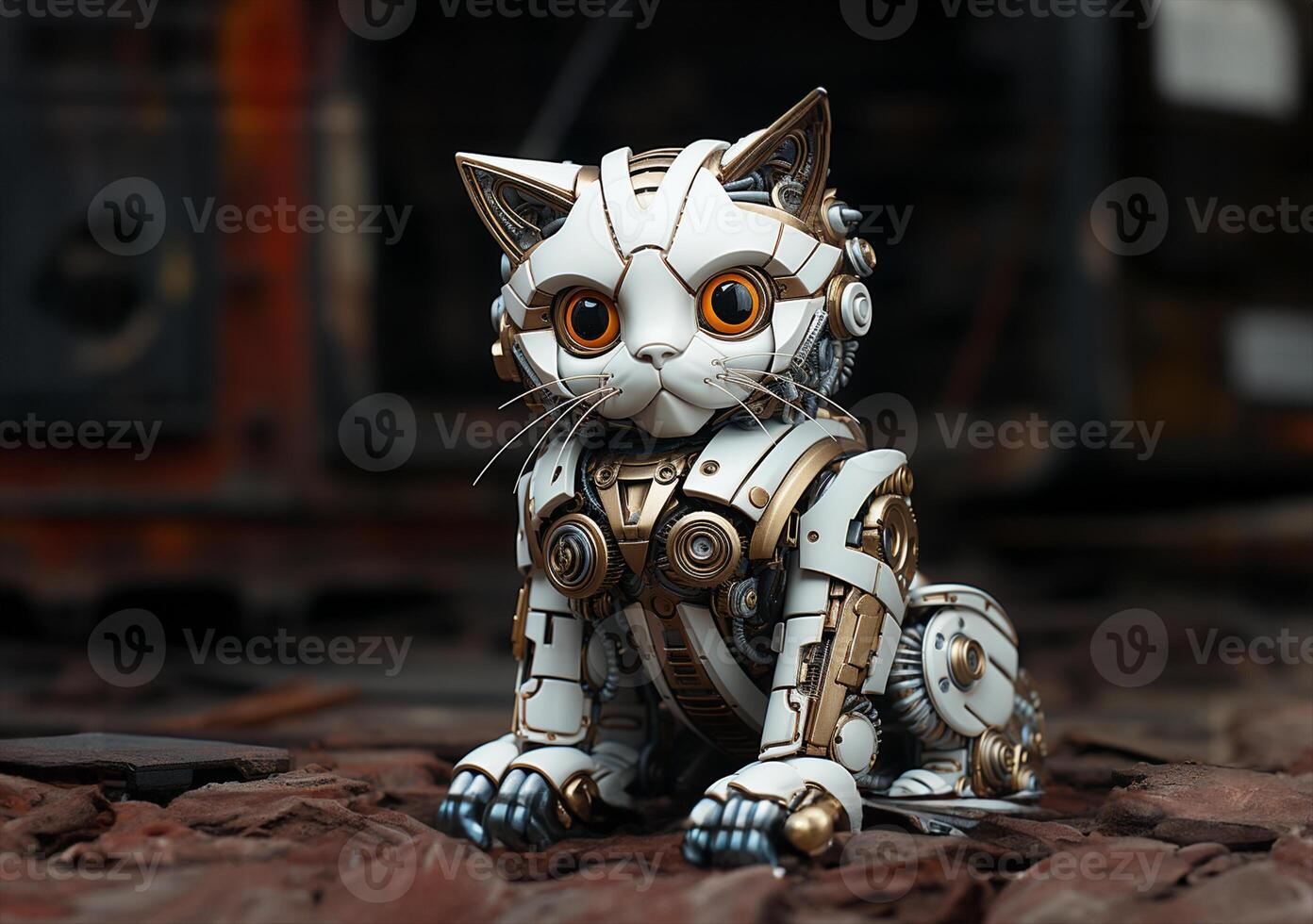 robot cat futuristic. photo